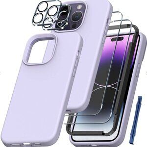 iPhone 14 Pro Shockproof Case 2 Screen Protectors 2 Camera Lens Protectors New